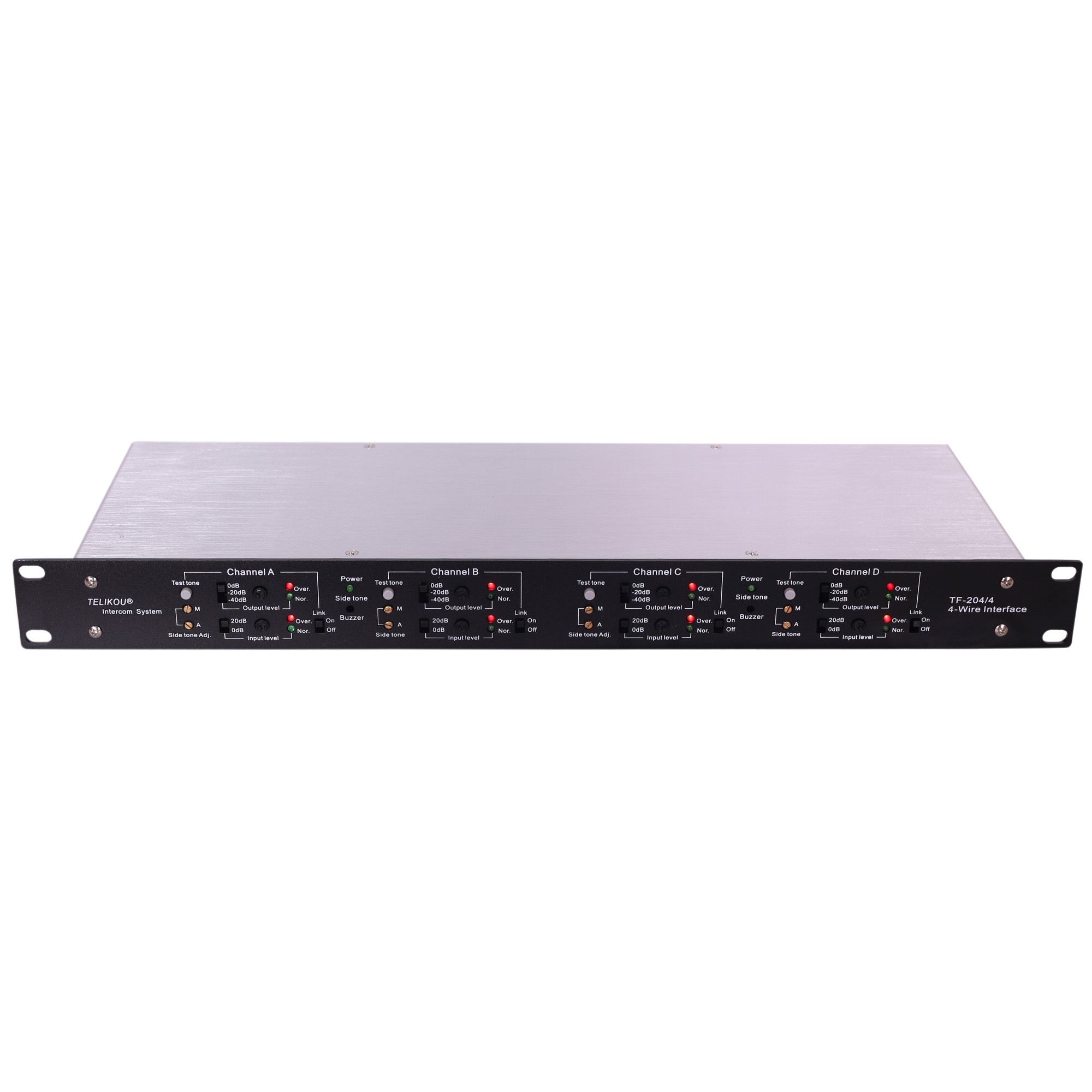 TELIKOU TF-204 two channel 2-Wire / 4-Wire Interface For CCU, Video Switcher 